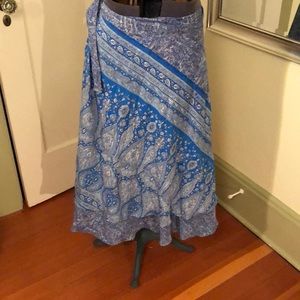 Silk wrap skirt.